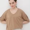 Finn Flare Damen T-Shirt Basic - Dark Beige 2 Finn Flare Damen T-Shirt Basic - Dark Beige -Finn Flare Verkaufsladen 18c4418f623e479eb03cf564de522c0b