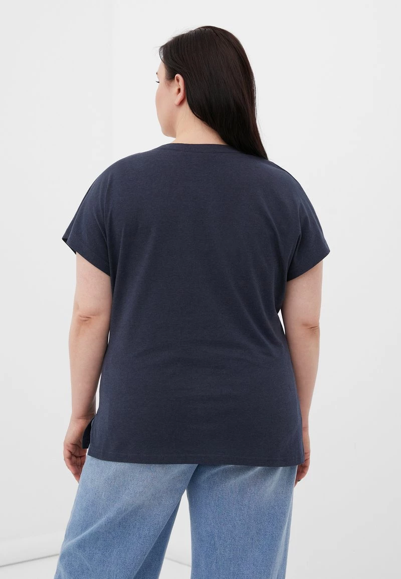 Finn Flare Damen T-Shirt Basic - Dark Blue 5 Finn Flare Damen T-Shirt Basic - Dark Blue – Bild 3