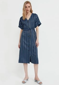 Finn Flare Damen Blusenkleid - Dark Blue