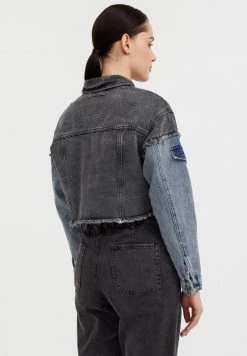 Finn Flare Damen Jeansjacke - Dark Grey -Finn Flare Verkaufsladen 1a7f67347fb643eaa4236ba254707051