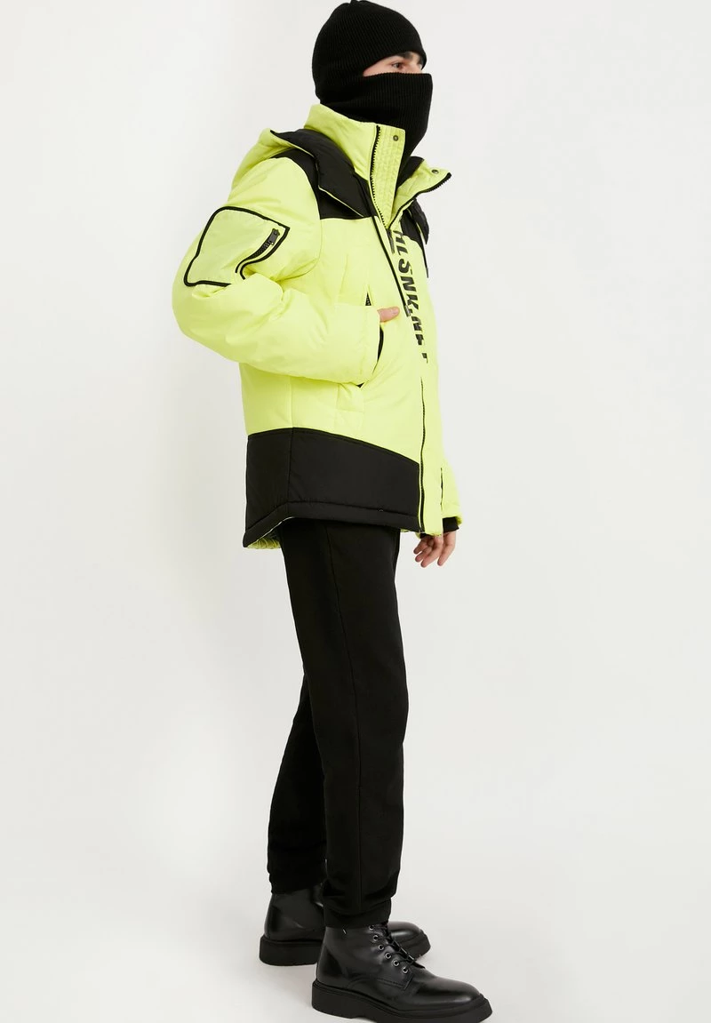 Finn Flare Herren Winterjacke - Neon Yellow 4 Finn Flare Herren Winterjacke - Neon Yellow – Bild 2