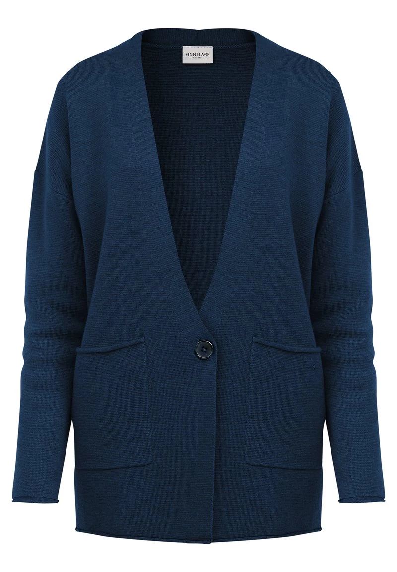 Finn Flare Damen Strickjacke - Dark Blue Melange 8 Finn Flare Damen Strickjacke - Dark Blue Melange – Bild 6