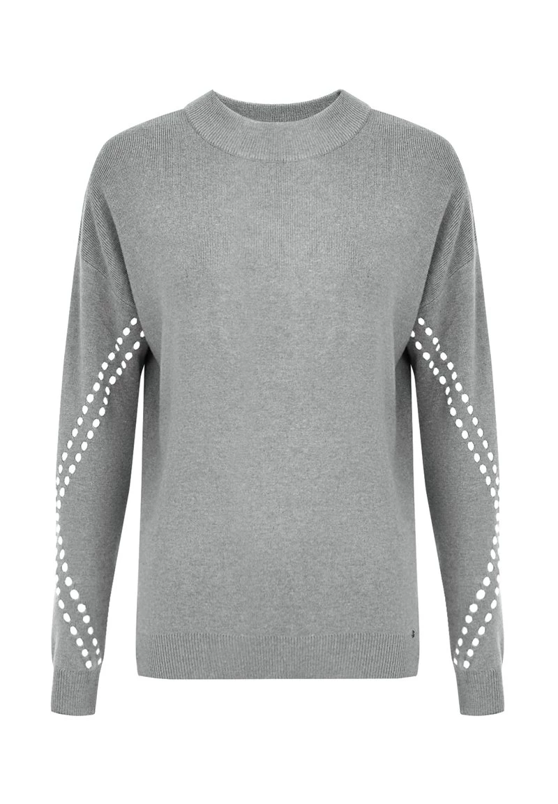 Finn Flare Damen Strickpullover - Grey Melange 8 Finn Flare Damen Strickpullover - Grey Melange – Bild 6