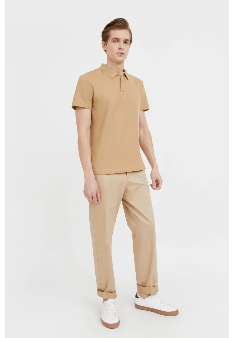 Finn Flare Herren Poloshirt - Beige 4 Finn Flare Herren Poloshirt - Beige – Bild 2