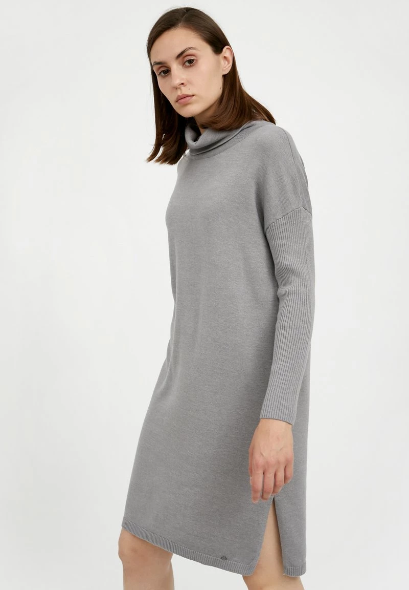 Finn Flare Damen Strickkleid - Grey Melange 6 Finn Flare Damen Strickkleid - Grey Melange – Bild 4