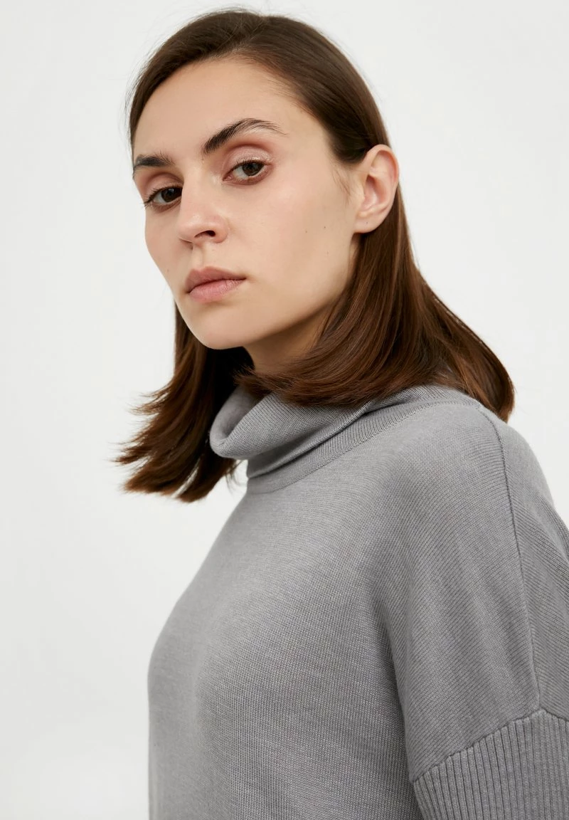 Finn Flare Damen Strickkleid - Grey Melange 7 Finn Flare Damen Strickkleid - Grey Melange – Bild 5