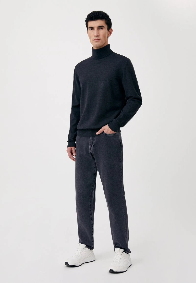 Finn Flare Herren Strickpullover - Dark Grey 4 Finn Flare Herren Strickpullover - Dark Grey – Bild 2