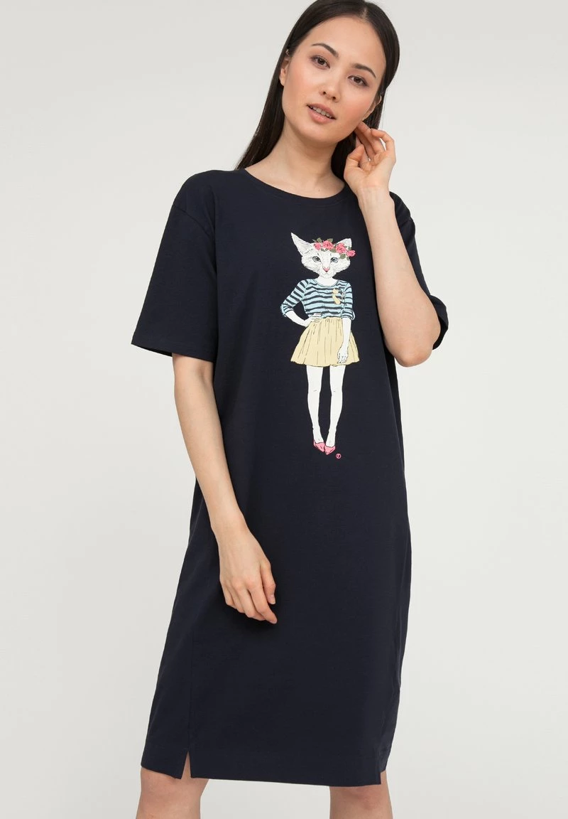 Finn Flare Damen Jerseykleid - Dark Blue 3 Finn Flare Damen Jerseykleid - Dark Blue