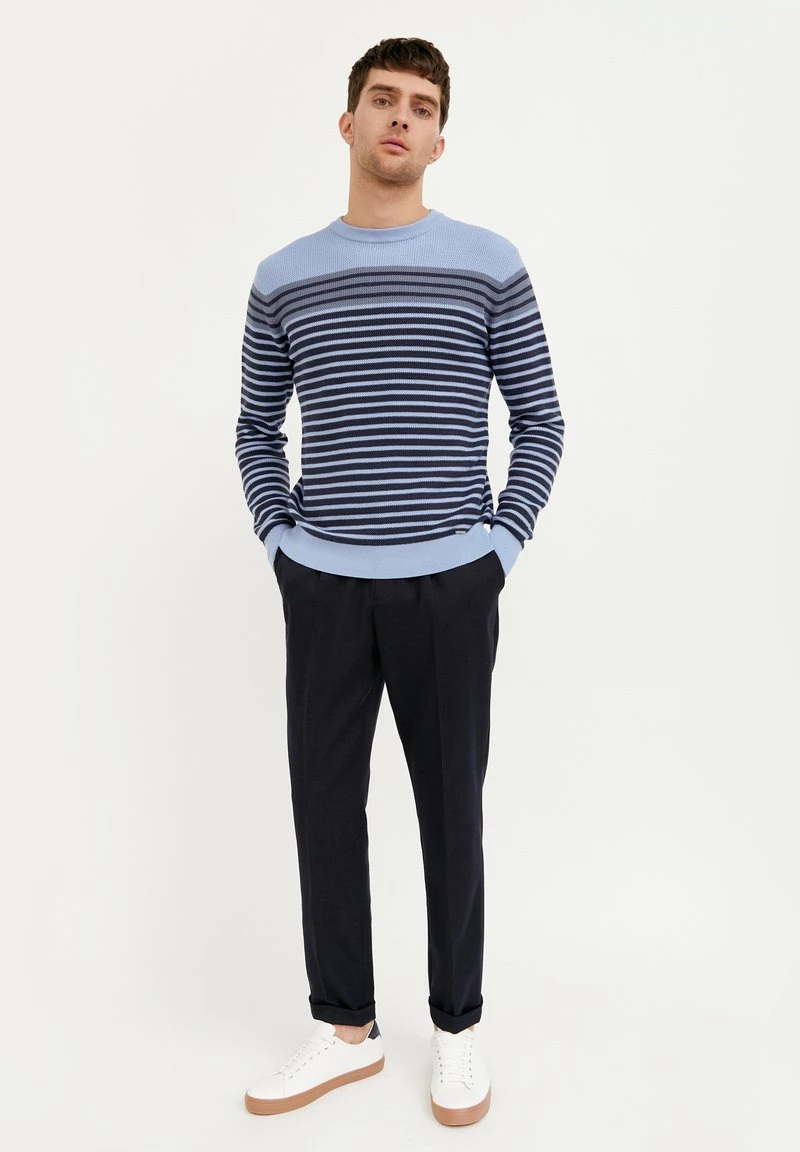 Finn Flare Herren Strickpullover - Light Blue 4 Finn Flare Herren Strickpullover - Light Blue – Bild 2