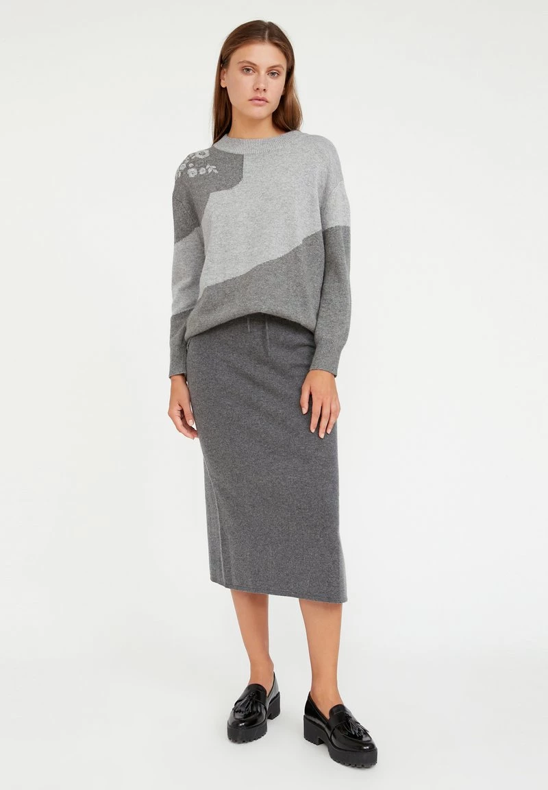 Finn Flare Strickpullover - Grey Melange | Damen 4 Finn Flare Strickpullover - Grey Melange | Damen – Bild 2