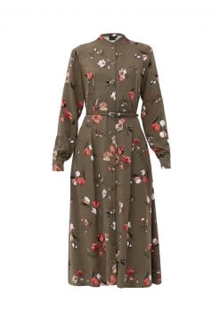 Finn Flare Damen Blusenkleid - Dark Green -Finn Flare Verkaufsladen 243e7fbfc8bc4372940a32dc4184e6a6