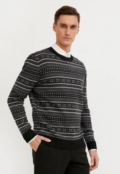 Finn Flare Herren Strickpullover - Black
