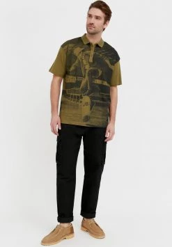 Finn Flare Herren Poloshirt - Olive Green -Finn Flare Verkaufsladen 26d03a00211c45568850221c4642ae2f