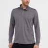 Finn Flare Herren Langarmshirt - Dark Grey Melange