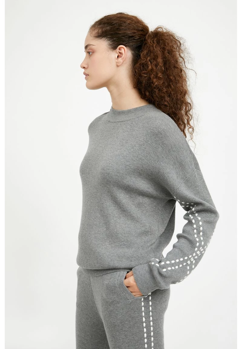 Finn Flare Damen Strickpullover - Grey Melange 6 Finn Flare Damen Strickpullover - Grey Melange – Bild 4