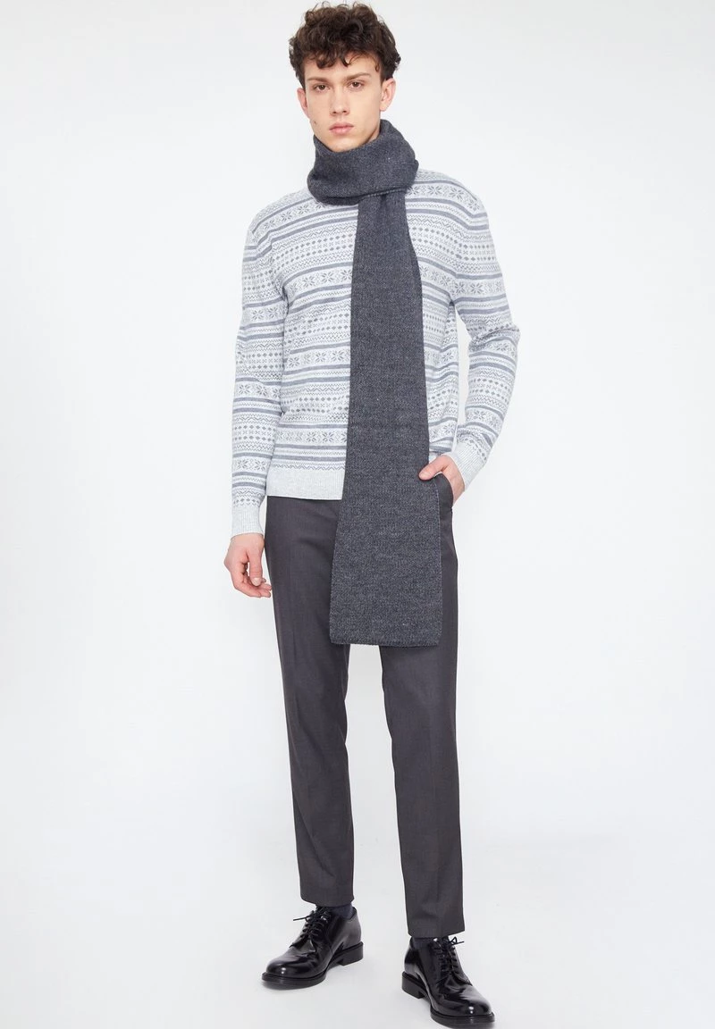 Finn Flare Herren Strickpullover - Light Grey 4 Finn Flare Herren Strickpullover - Light Grey – Bild 2