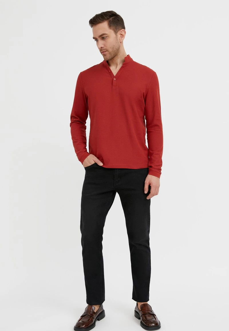 Finn Flare Herren Langarmshirt - Red-brown 4 Finn Flare Herren Langarmshirt - Red-brown – Bild 2