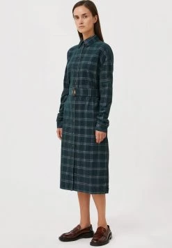 Finn Flare Damen Blusenkleid - Dark Green