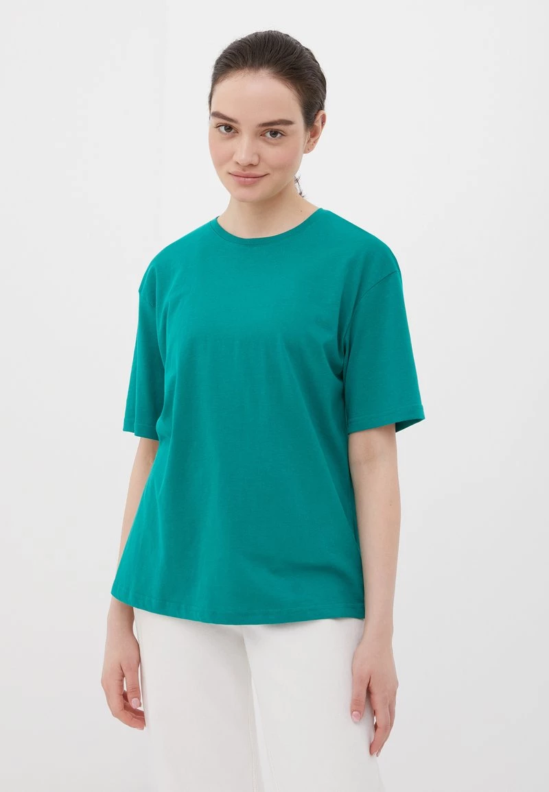 Finn Flare Damen T-Shirt Basic - Green 3 Finn Flare Damen T-Shirt Basic - Green