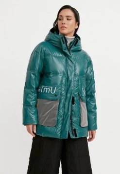 Finn Flare Damen Wintermantel - Dark Green