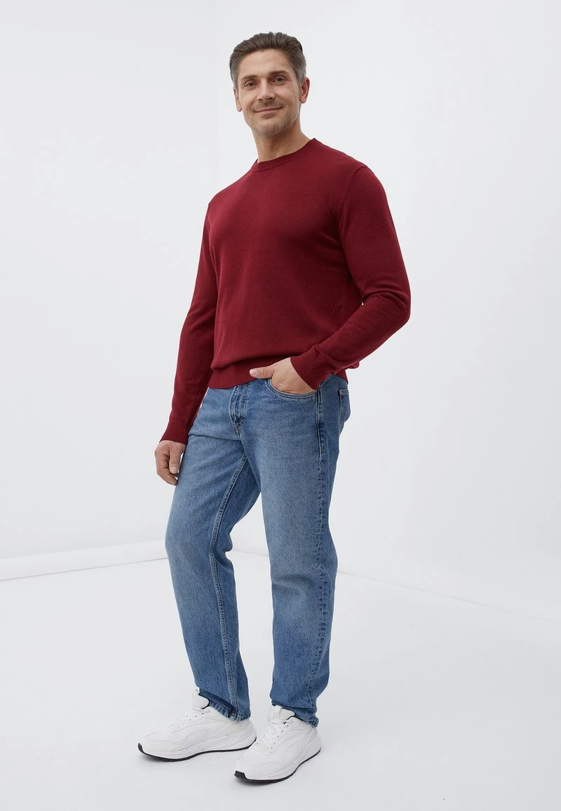 Finn Flare Herren Sweatshirt - Dark Red 4 Finn Flare Herren Sweatshirt - Dark Red – Bild 2