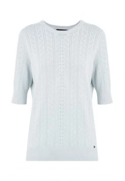 Finn Flare Damen Strickpullover - Light Blue -Finn Flare Verkaufsladen 2d85e7ce75984f43ad4f53c5fa86de95