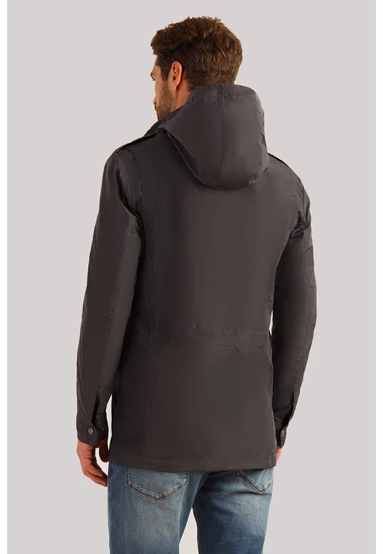 Finn Flare Herren MIT COOLEM STEHKRAGEN - Regenjacke / Wasserabweisende Jacke - Grey 5 Finn Flare Herren MIT COOLEM STEHKRAGEN - Regenjacke / Wasserabweisende Jacke - Grey – Bild 3