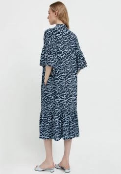 Finn Flare Damen Blusenkleid - Dark Blue -Finn Flare Verkaufsladen 2ea3f04191754ad1bfc5e617991532b4