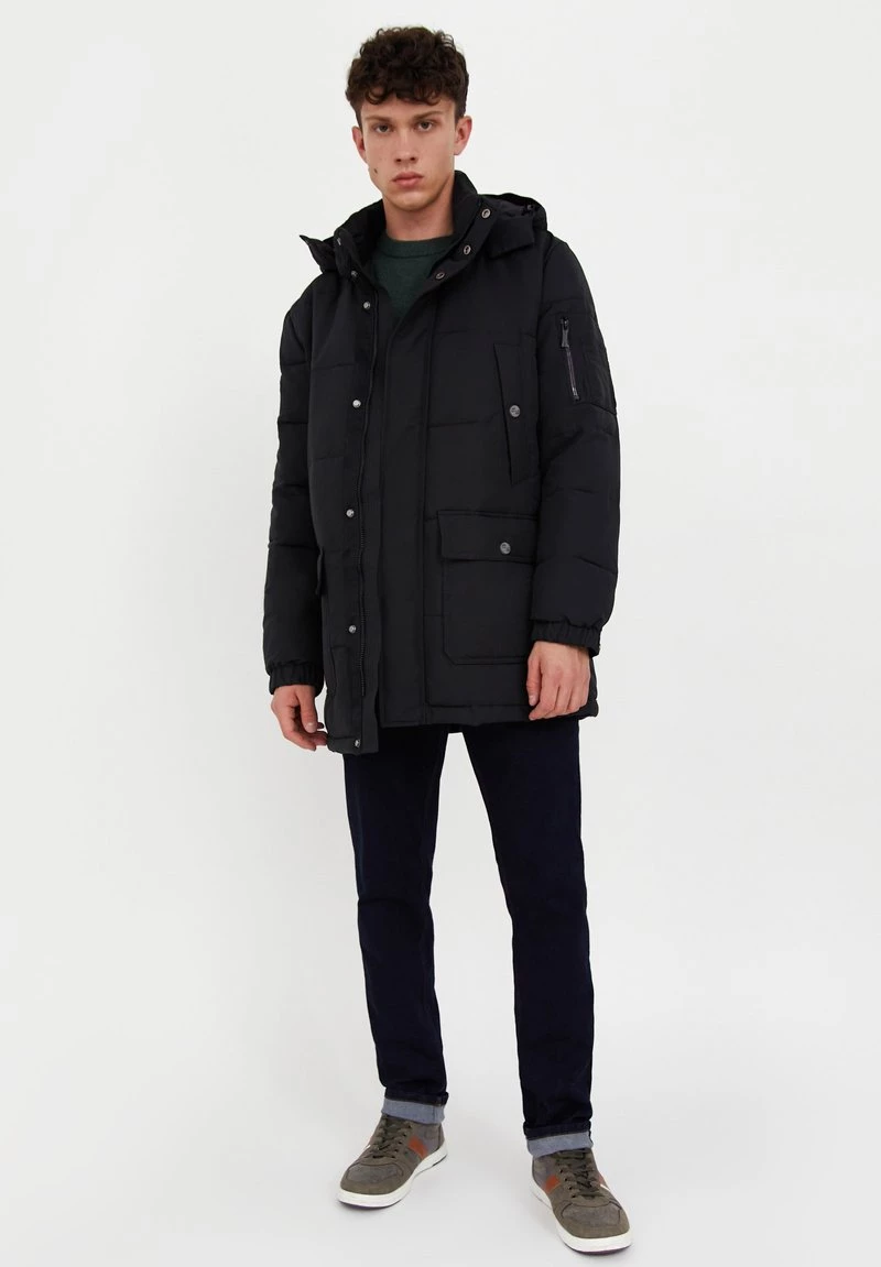 Finn Flare Wintermantel - Black | Herren 4 Finn Flare Wintermantel - Black | Herren – Bild 2