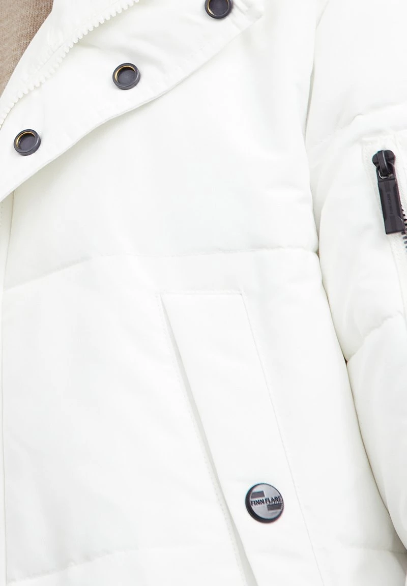 Finn Flare Herren Wintermantel - White 8 Finn Flare Herren Wintermantel - White – Bild 6