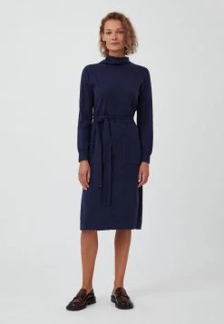 Finn Flare Damen Strickkleid - Dark Blue -Finn Flare Verkaufsladen 30aa3c6e34b6489b81fa1fb84ddcc6eb