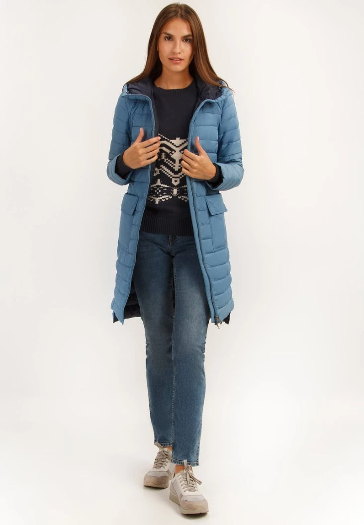 Finn Flare Damen MIT WARMER KAPUZE - Wintermantel - Light Blue 4 Finn Flare Damen MIT WARMER KAPUZE - Wintermantel - Light Blue – Bild 2