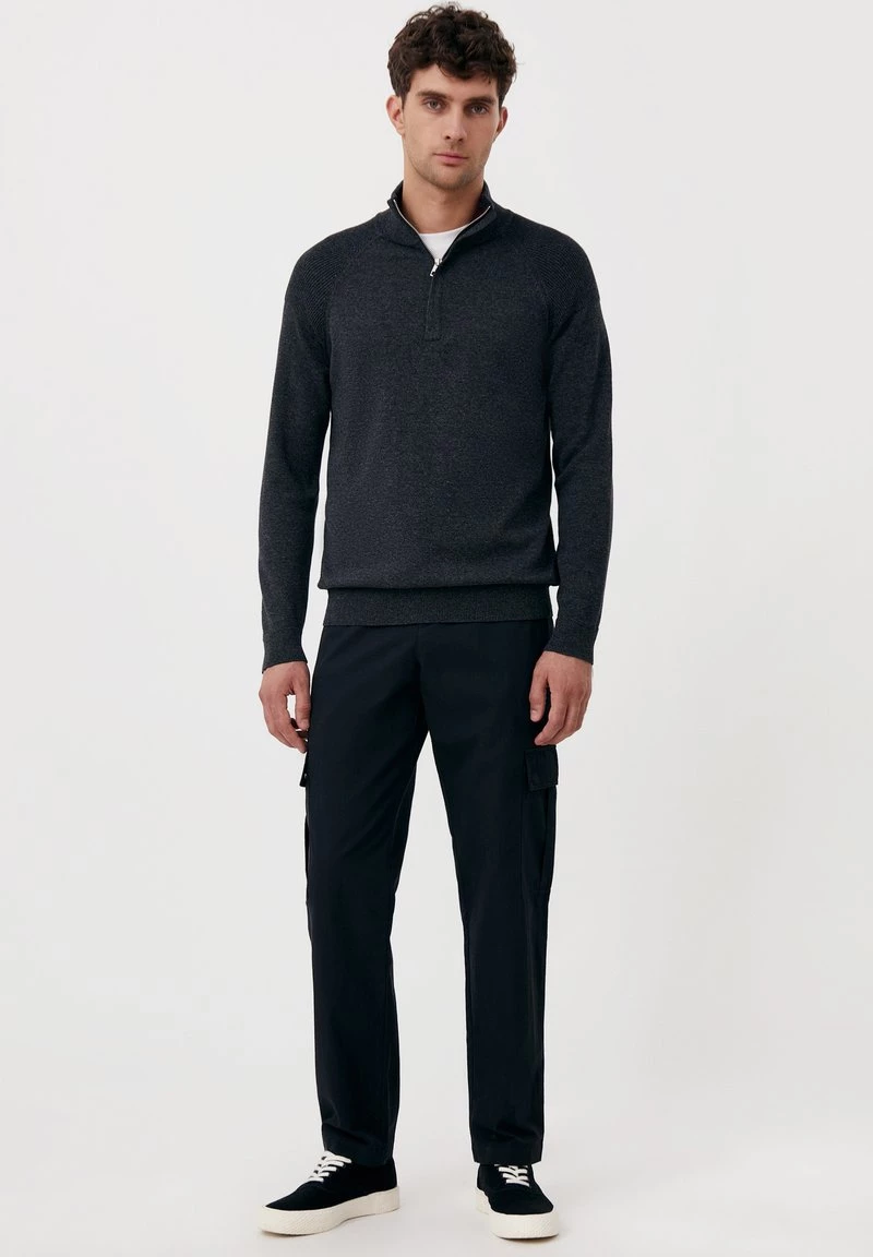 Finn Flare Herren Strickpullover - Dark Grey 4 Finn Flare Herren Strickpullover - Dark Grey – Bild 2