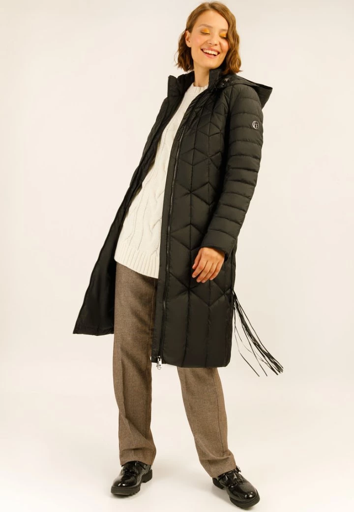 Finn Flare Damen MODISCHEN DESIGN - Wintermantel - Black 4 Finn Flare Damen MODISCHEN DESIGN - Wintermantel - Black – Bild 2