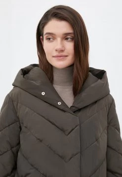 Finn Flare Damen Wintermantel - Dark Brown -Finn Flare Verkaufsladen 32867c52844d4c2d96375877816de807