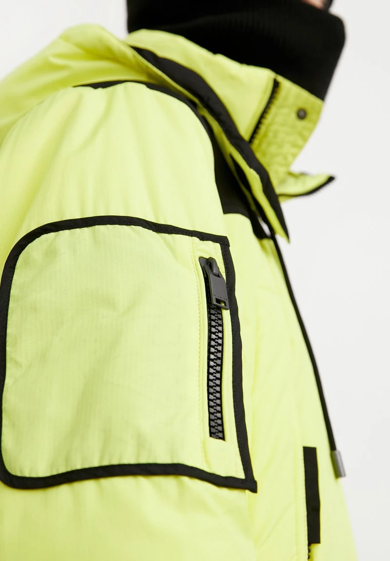 Finn Flare Herren Winterjacke - Neon Yellow 7 Finn Flare Herren Winterjacke - Neon Yellow – Bild 5