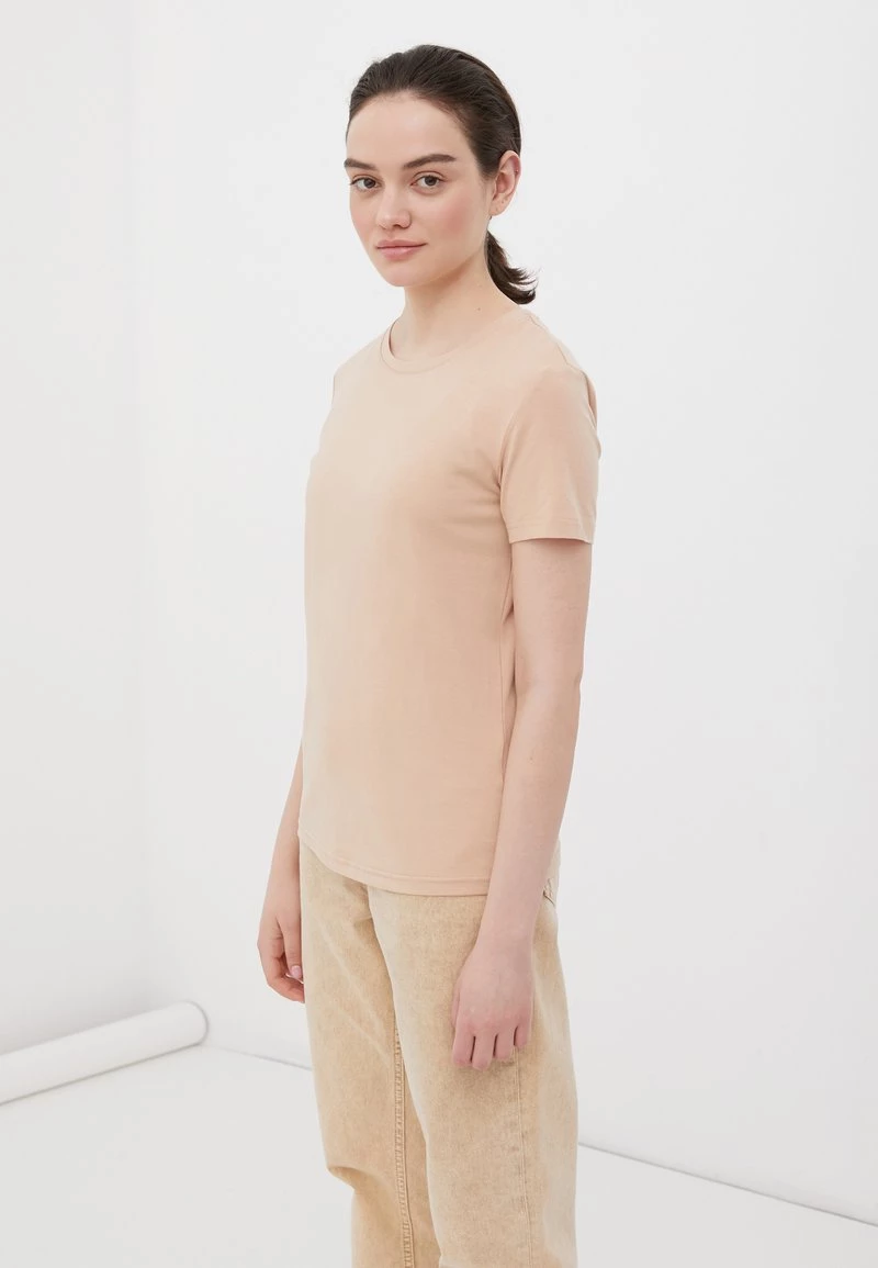 Finn Flare Damen T-Shirt Basic - Beige Pink 7 Finn Flare Damen T-Shirt Basic - Beige Pink – Bild 5