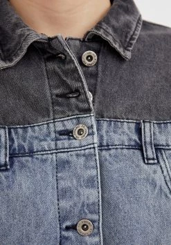 Finn Flare Damen Jeansjacke - Dark Grey -Finn Flare Verkaufsladen 33a44fb9c3344be4b85e2467fb54cbae