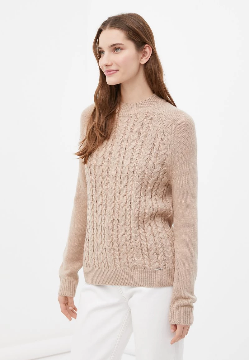 Finn Flare Damen Strickpullover - Beige 6 Finn Flare Damen Strickpullover - Beige – Bild 4