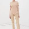 Finn Flare Damen T-Shirt Basic - Beige Pink -Finn Flare Verkaufsladen 34b56e0e06cd469b935dc60e211e129d