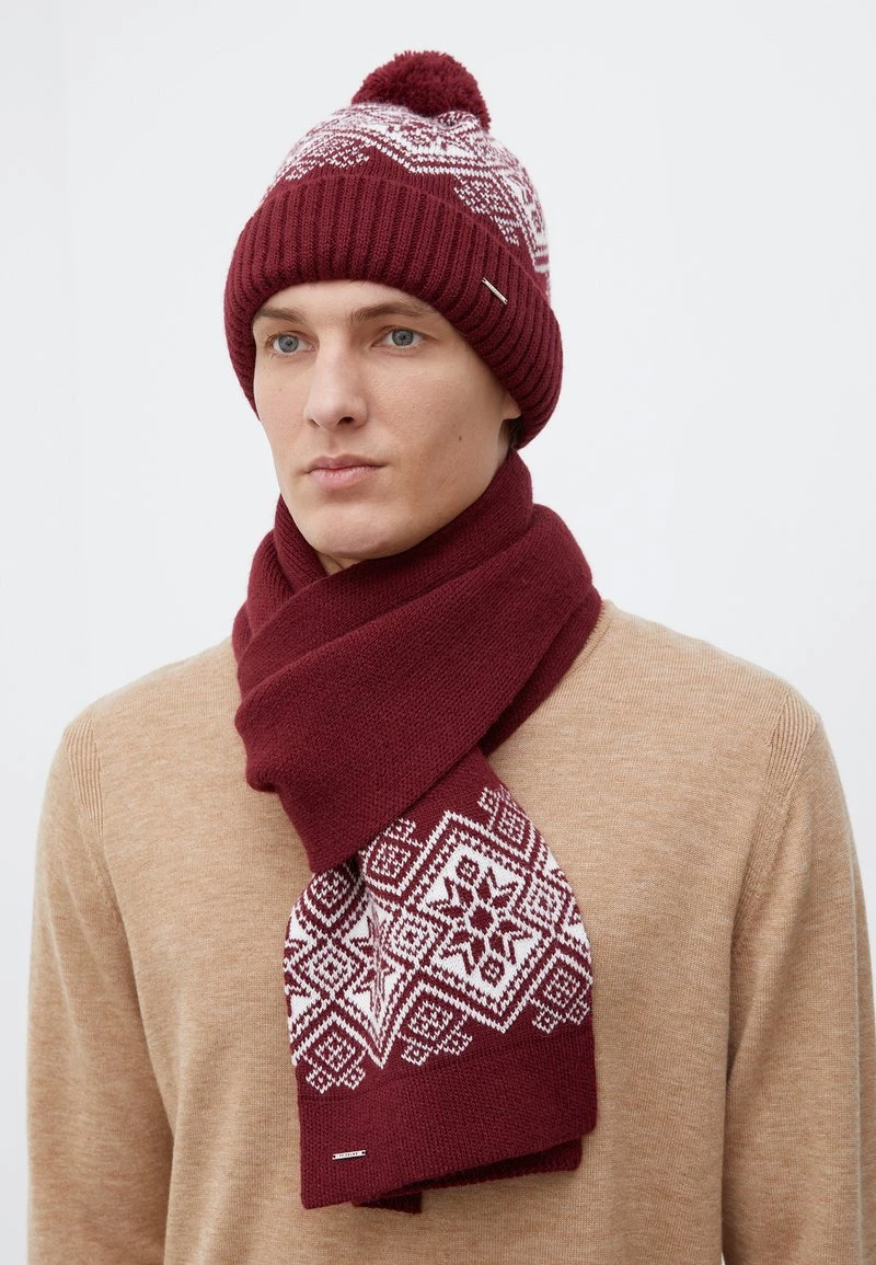 Finn Flare Herren Schal - Dark Red 3 Finn Flare Herren Schal - Dark Red