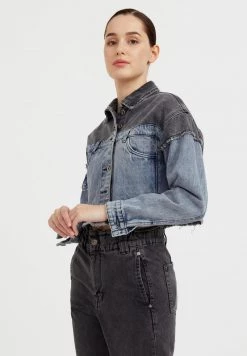 Finn Flare Damen Jeansjacke - Dark Grey -Finn Flare Verkaufsladen 3611a8935ce2402bb1f8eb311ea8c5bc