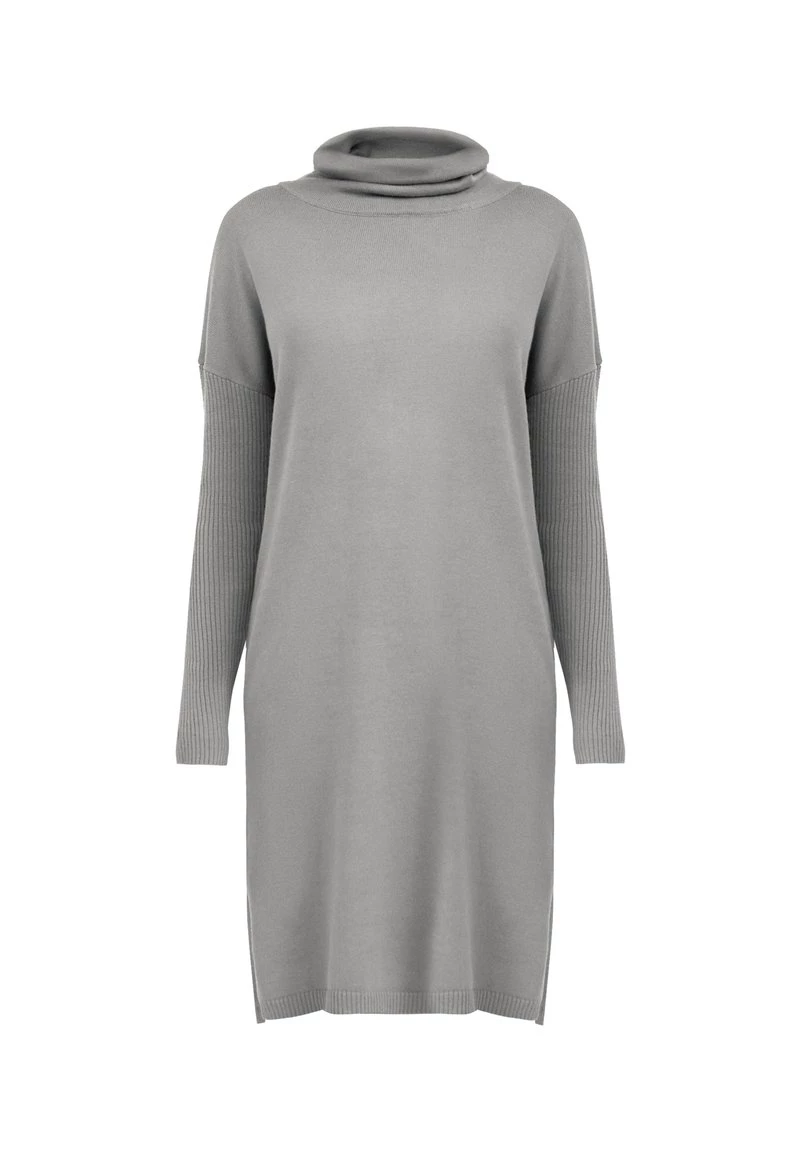 Finn Flare Damen Strickkleid - Grey Melange 9 Finn Flare Damen Strickkleid - Grey Melange – Bild 7