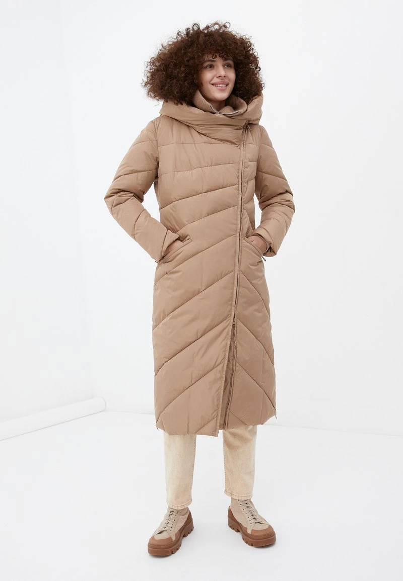 Finn Flare Damen Wintermantel - Dark Beige 5 Finn Flare Damen Wintermantel - Dark Beige – Bild 3