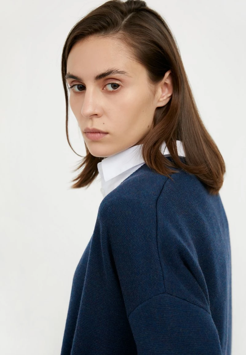 Finn Flare Damen Strickjacke - Dark Blue Melange 7 Finn Flare Damen Strickjacke - Dark Blue Melange – Bild 5