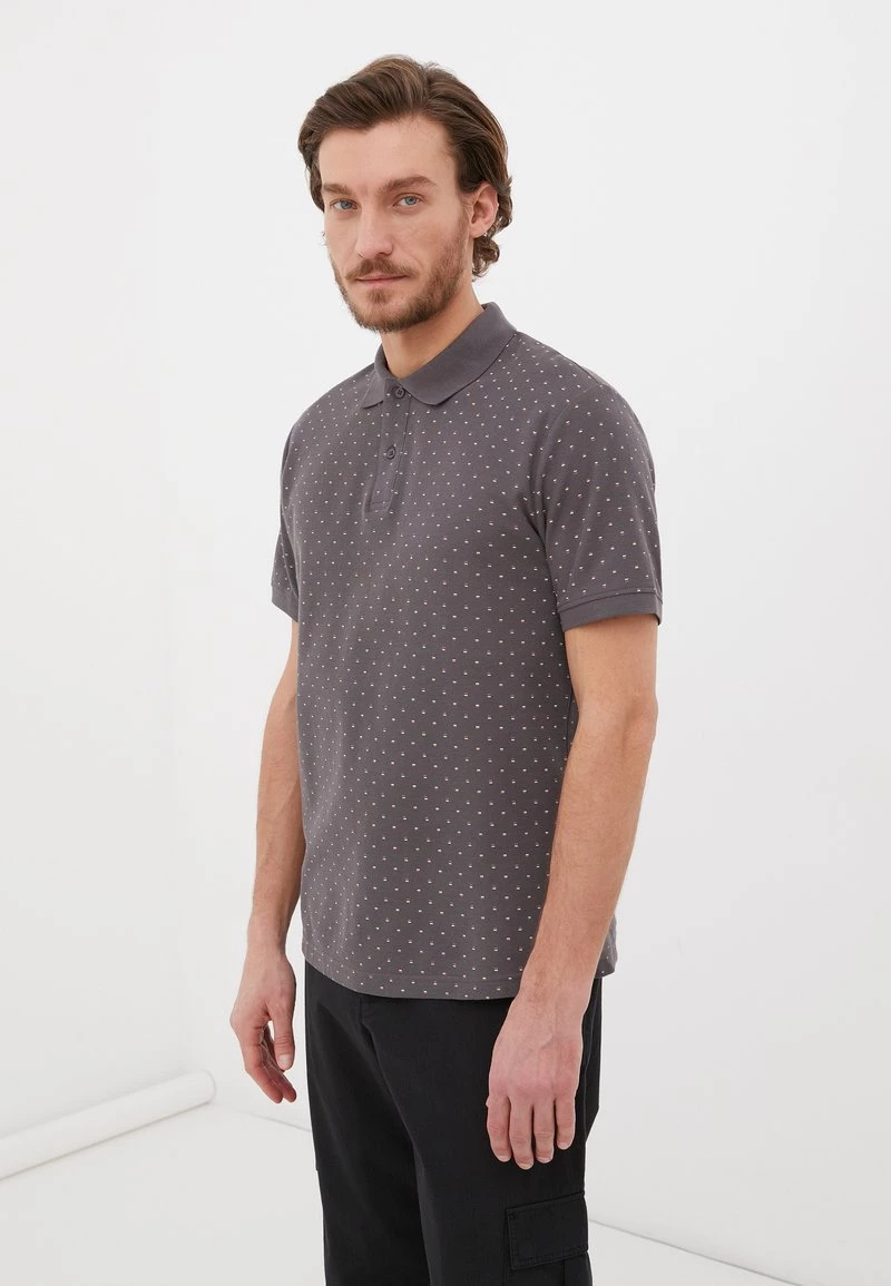 Finn Flare Herren Poloshirt - Dark Grey 4 Finn Flare Herren Poloshirt - Dark Grey – Bild 2