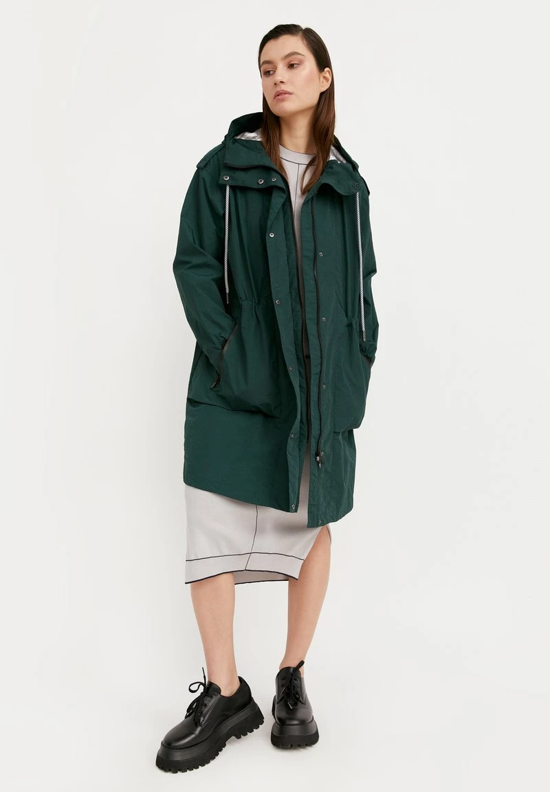 Finn Flare Damen Regenjacke / Wasserabweisende Jacke - Dark Green 4 Finn Flare Damen Regenjacke / Wasserabweisende Jacke - Dark Green – Bild 2