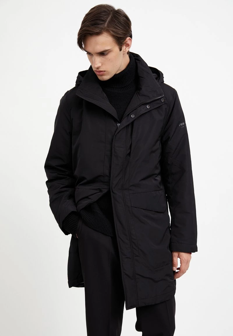 Finn Flare Herren Wintermantel - Black 3 Finn Flare Herren Wintermantel - Black
