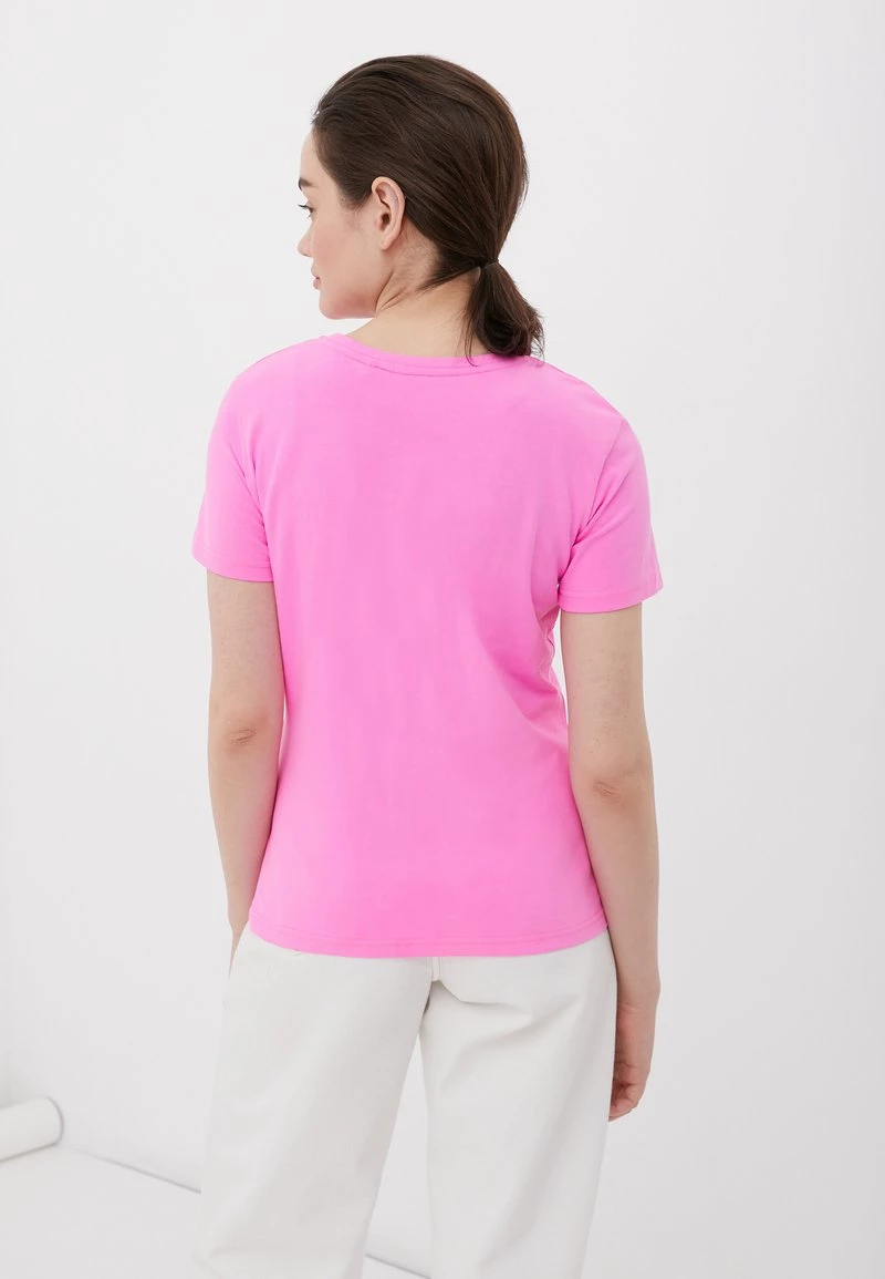 Finn Flare Damen T-Shirt Basic - Neon Pink 4 Finn Flare Damen T-Shirt Basic - Neon Pink – Bild 2