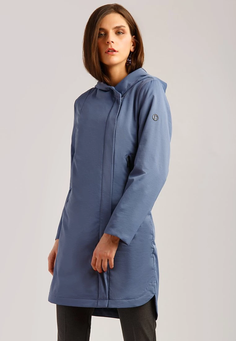 Finn Flare Damen MIT PRAKTISCHER KAPUZE - Klassischer Mantel - Blue 3 Finn Flare Damen MIT PRAKTISCHER KAPUZE - Klassischer Mantel - Blue